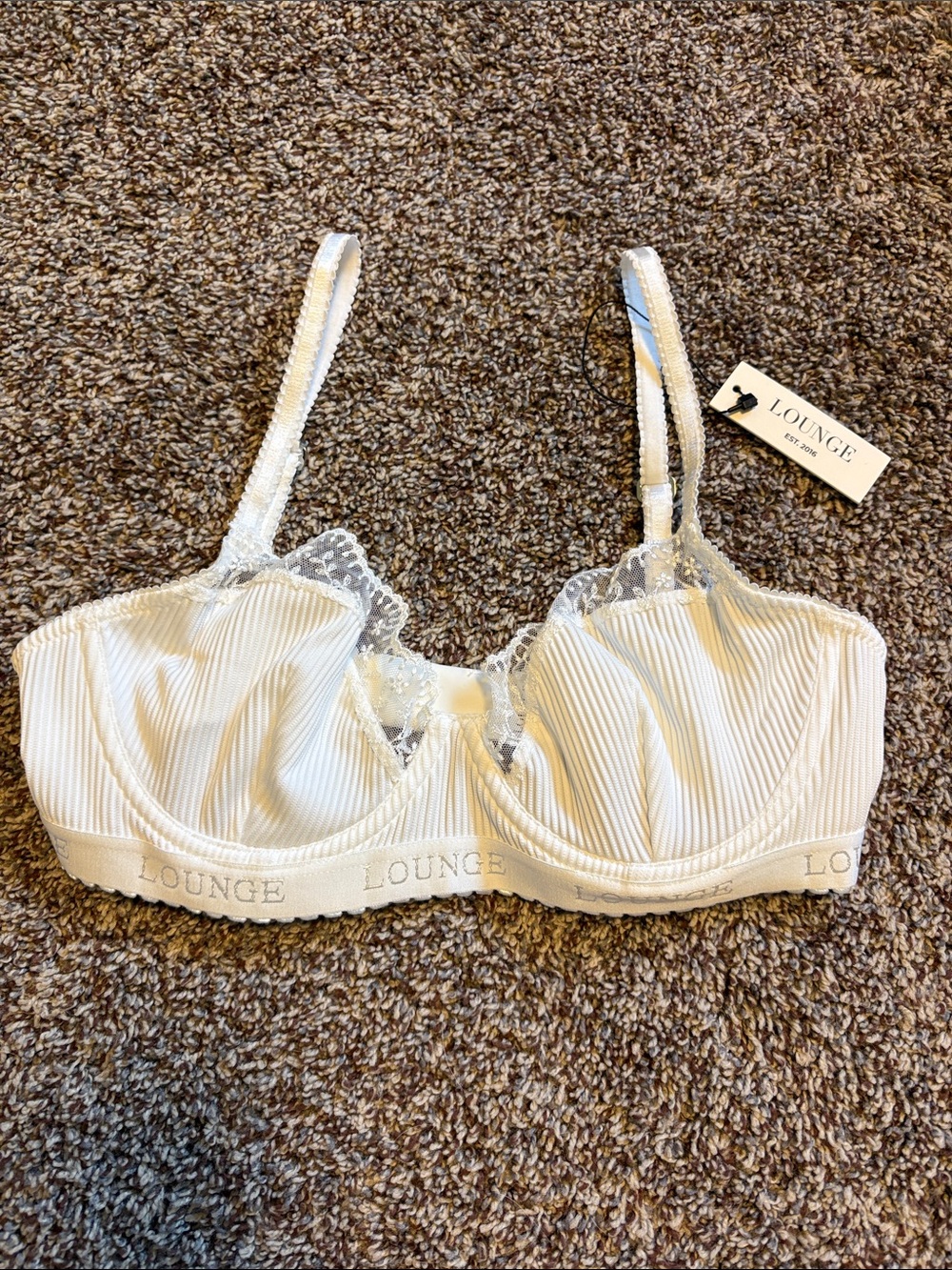 NWT Lounge Ribbed Balcony Bra 34D